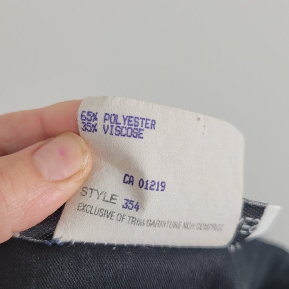 Les Belles Garconnes Vintage Classic Midi Skirt Black Casual Zip Womens Lined - Picture 15 of 15